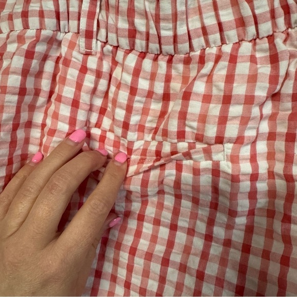 Loft paperbag shorts in gingham white pink - Picture 9 of 10